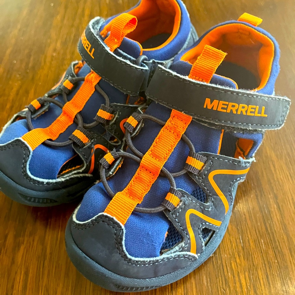 Merrell Kids Blue and Orange Hydro Water Hiking Shoes